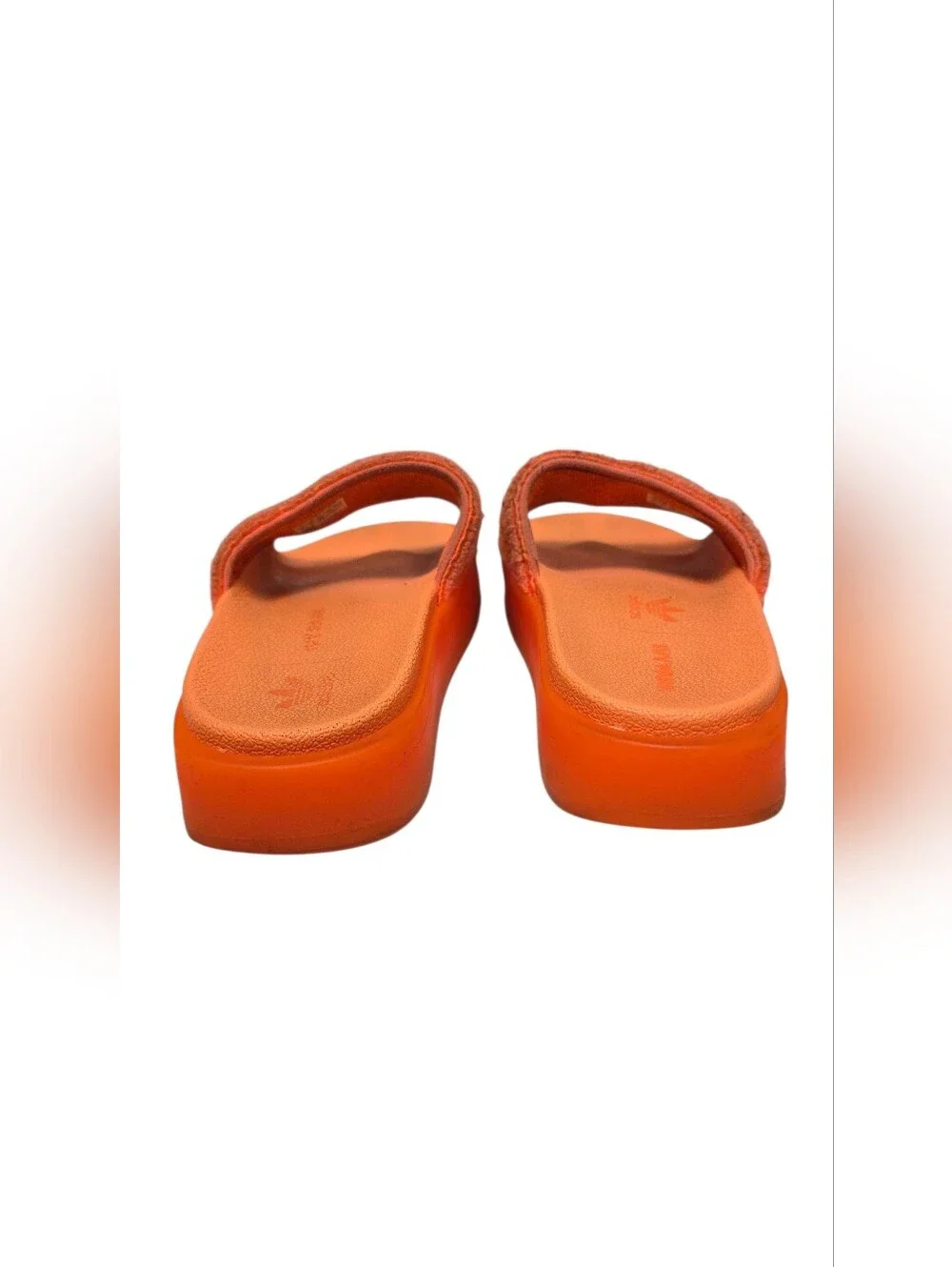 Adidas Ivy Park Orange Towel Terry Cloth Slides Platform Sandals Size 6